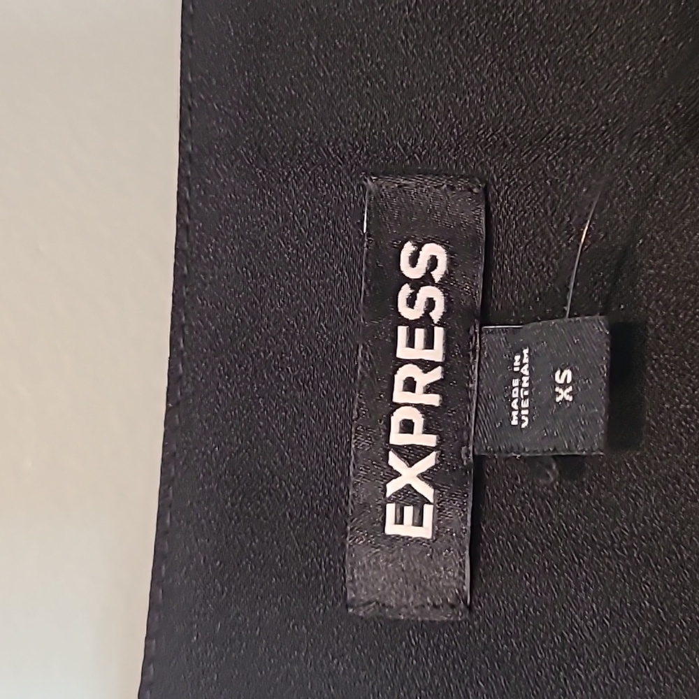 Express Black Crop Tank Top‎ Satin Size XS - Picture 3 of 6